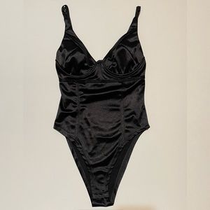 Black Silk Bodysuit